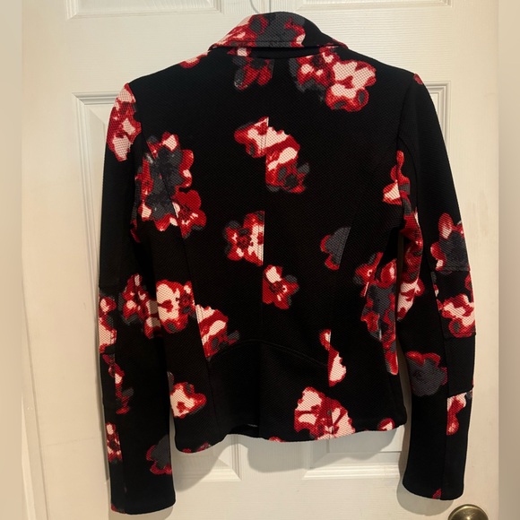 Black Rivet Women’s Black & Red Floral Jacket, X-Small, Bomber Style Jacket - Picture 8 of 13